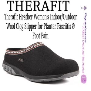 NWOB Therafit Indoor/Outdoor Wool Clog Slippers- Plantar Fasciitis 7
